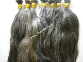 Grey Hair Extensions high quality 100% r