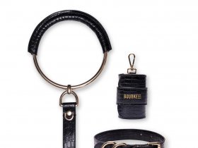 Black Leather Dog Lead