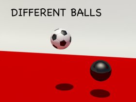 Different balls side view