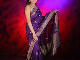 Lavender Silk Saree