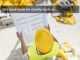 Old hand tools for charity toolbox