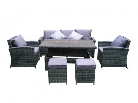 Swin 7 Seater sofa set Gray/Purple