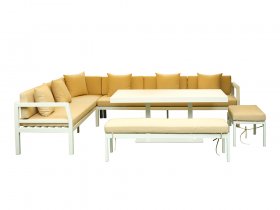 Swin Furniture white aluminum sofa
