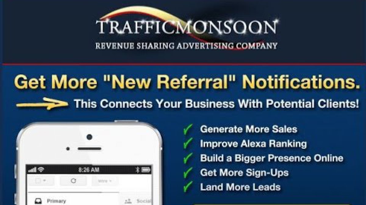 Sharing ads. Trafficmonsoon. Revenue sharing.